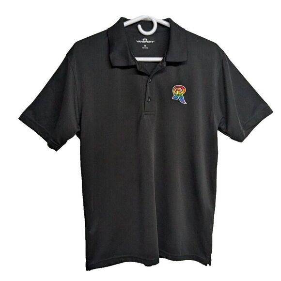 Rochester Red Wings Baseball Polo Small Team Swag Pride Rainbow Logo Black S - Picture 1 of 6